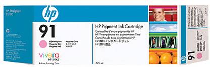 HP 91 775 ml Pigment Light Magenta Ink Cartridge