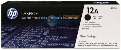 HP 12AD Black Dual Pack Toner Cartridge