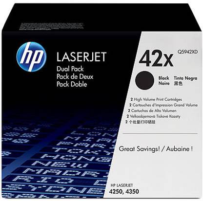 HP 42X Black Dual Pack LaserJet Toner Cartridge