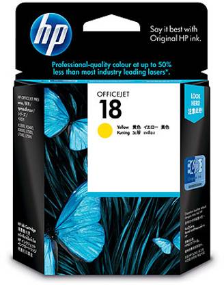 HP 18 Yellow Ink Cartridge