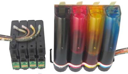 VMS CISS Tank CIFSE731-4 For EPSON C79/C90/C91/C92 Printer With Prefilled Black + Tri Color Combo Pack Ink Cartridge