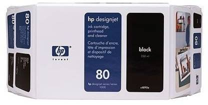 HP 80 Value Pack 350 ml Black Ink Cartridge and Printhead