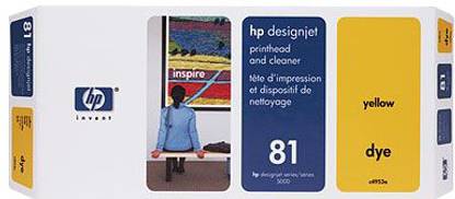 HP 81 Yellow Printhead and Printhead Cleaner