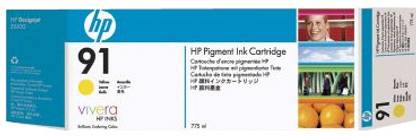 HP 91 3 pack 775 ml Yellow Ink Cartridges