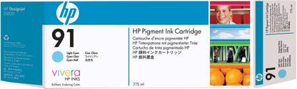 HP 91 3 pack 775 ml Light Cyan Pigment Ink Cartridges