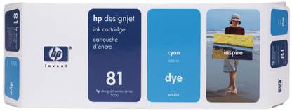 HP 81 680 ml Cyan Dye Ink Cartridge