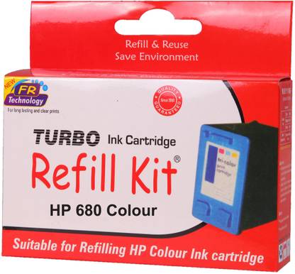 Turbo Ink Refill Kit for HP 680 color cartridge Tri-Color Ink Cartridge