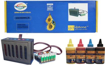 Gocolor Continuous Tank Supply System 491/-6 for Epson R210/ R230/ Rx230/ R310/ Rx510/ Rx630 & Sublimation Ink 6 Color Tri-Color Ink Cartridge