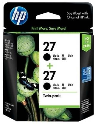 HP 27 2-Pack Black Ink Cartridges