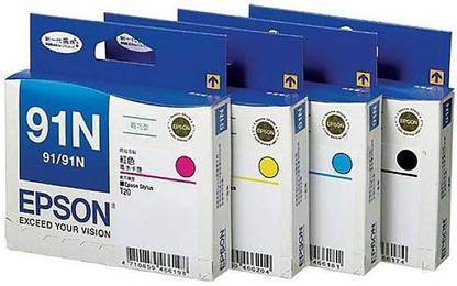 Epson 91 N B/C/Y/M [Set of 4] Tri-Color Ink Cartridge