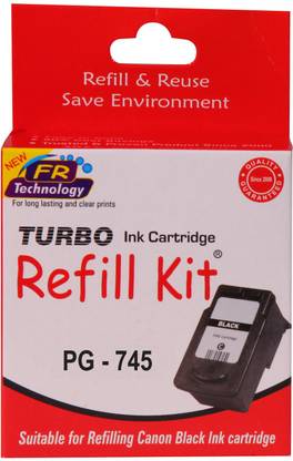Turbo Ink Refill Kit for Canon PG 745 cartridge Black Ink Cartridge