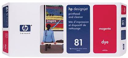 HP 81 Magenta Printhead and Printhead Cleaner