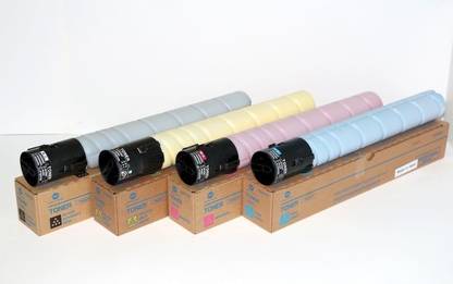 KONICA MINOLTA C220 Black + Tri Color Combo Pack Ink Toner