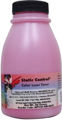 Static Control Compatible Powder for Magenta FOR HP CP1215/1515/1518, CM1312, CP1525, CP2025, CM3530/2320/1415, CP3525, CP5225, CP1025; Canon LBP-5050/5460/7070/7200/7750/9100/9500/9600, MF8030/8050/8330c/8350c Magenta Ink Toner
