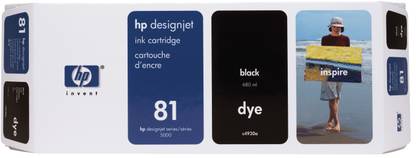 HP 81 680 ml Black Dye Ink Cartridge