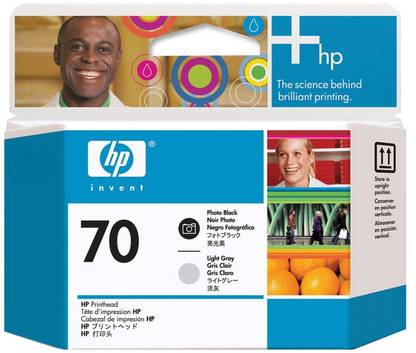HP 70 Photo Black and Light Gray Printhead