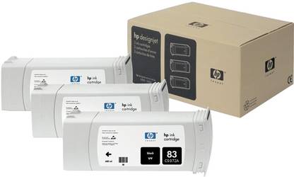 HP 83 3-pack 680-ml Black UV Cartridges