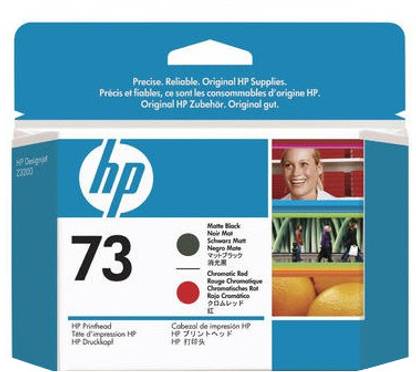 HP 73 Matte Black and Chromatic Red Printhead
