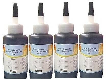 flowjet 100 ml 4 Black Bottles Black Ink Cartridge
