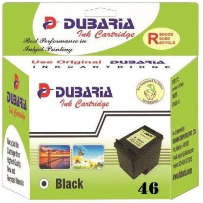 Dubaria 46 Black Ink Cartridge Compatible For HP 46 Black Ink Cartridge Black Ink Cartridge