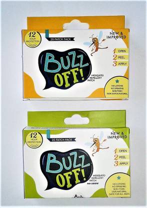 Buzz off Mosquito Repellent Patches COMBO PACK (No Show+Cartoon Design/40 PatchesES)