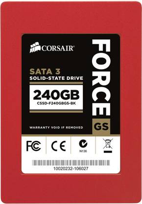 Corsair Force Series GS 240 GB Desktop, Laptop SATA Internal Solid State Drive (SSD) (CSSD-F240GBGS-BK)