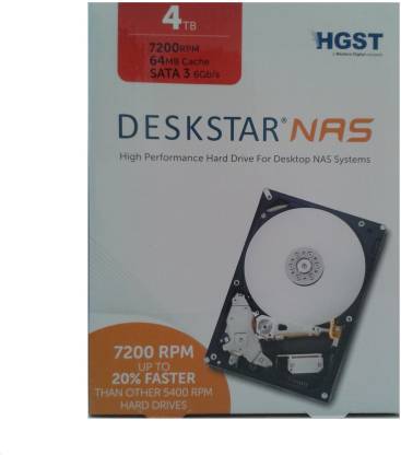 Hgst NAS 4 TB Desktop Internal Hard Disk Drive (HDD) (Deskstar NAS Drive)