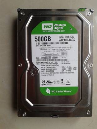 WD WD CAVIAR GREEN 500 GB Desktop Internal Hard Disk Drive (HDD) (WD5000AADS)