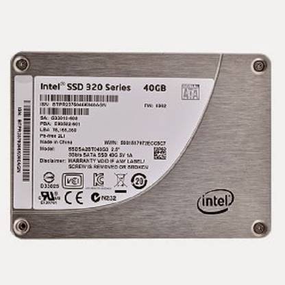 Intel 320 Series 40 GB Laptop SATA Internal Solid State Drive (SSD) (SSDSA2CT040G310)