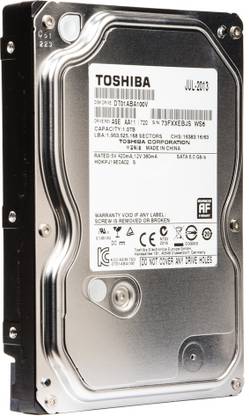 TOSHIBA AV 1 TB Desktop Silver SATA Internal Hard Disk Drive (HDD) (DT01ABA100V)