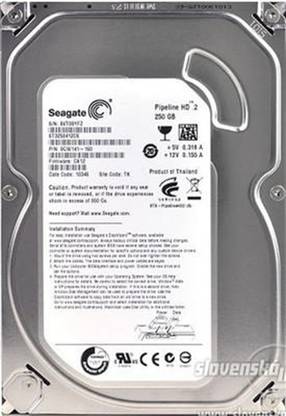 Seagate Pipeline HD2 250 GB Desktop Silver SATA Internal Hard Disk Drive (HDD) (ST3250412CS)