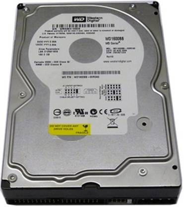 WD PATA 160 GB Desktop Black IDE Internal Hard Disk Drive (HDD) (WD1600BB)