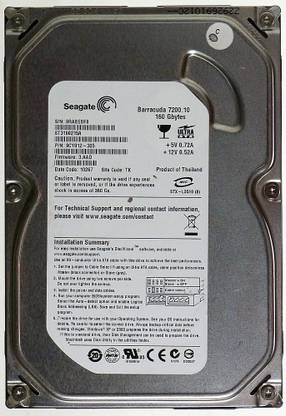 Seagate Barracuda 160 GB Desktop SATA Internal Hard Disk Drive (HDD) (ST3160215A)