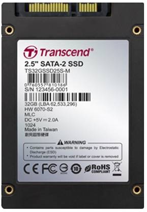 Transcend 32 GB Desktop, Laptop Internal Solid State Drive (SSD) (TS32GSSD25S-M)