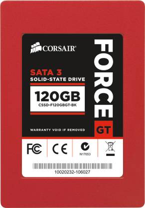 Corsair Force Series GT 120 GB Desktop, Laptop SATA Internal Solid State Drive (SSD) (CSSD-F120GBGT-BK)