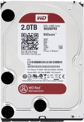 WD 2TB Red NAS Hard Disk Drives 2 TB Desktop Red SATA Internal Hard Disk Drive (HDD) (WD20EFRX)