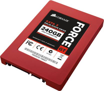 Corsair Force Series GT 240 GB Desktop, Laptop SATA Internal Solid State Drive (SSD) (CSSD-F240GBGT-BK)