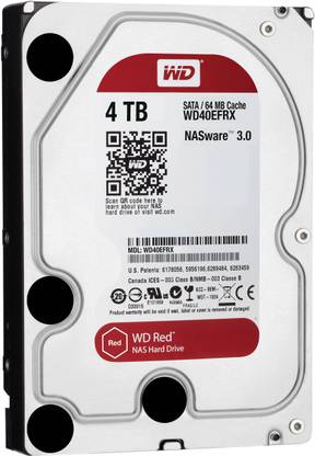 WD 4 TB Desktop Red SATA Internal Hard Disk Drive (HDD) (WD40EFRX)
