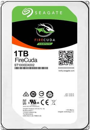 Seagate FireCuda 1 TB Desktop, Surveillance Systems, All in One PC's, Servers SATA Internal Hard Disk Drive (HDD) (ST1000DX002)
