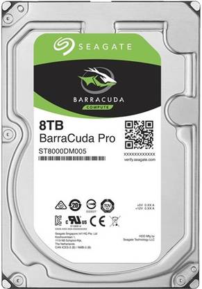 Seagate BarraCuda Pro 8 TB Desktop, All in One PC's, Servers SATA Internal Hard Disk Drive (HDD) (ST8000DM005)
