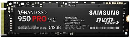 Samsung 950 Pro 512 GB Desktop, Laptop Black PCIe NVMe Internal Solid State Drive (SSD) (MZ-V5P512BW)