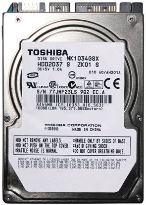 TOSHIBA MK1032GSX 100 GB Desktop, Laptop Silver SATA Internal Hard Disk Drive (HDD) (MK1032GSX)