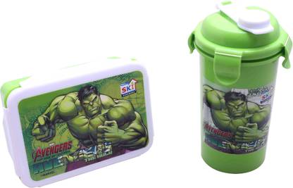 FUNCART Avengers Hulk Tiffin box & sipper set 1 Containers Lunch Box (300 ml) 1 Containers Lunch Box
