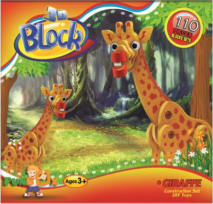 FUNBOX TOYS 3D Block Animal Set GIRAFFE