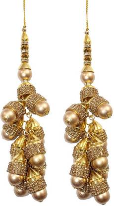 ISC Latkan GOLDEN BALL Blouse Latkan Ethnic Hanging New Tassel Women Sari , Blouse , Lehnga Brooch