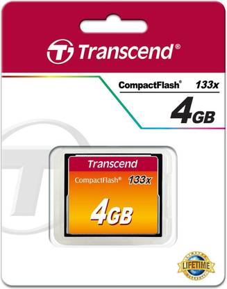 Transcend TSGCF133 Compact Flash 4 GB SD Card UHS Class 1 50 MB/s  Memory Card Compatible with Camera