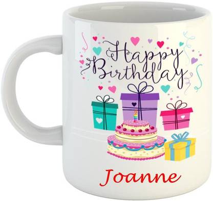 Dream Web Happy Birthday Joanne Ceramic Coffee Mug