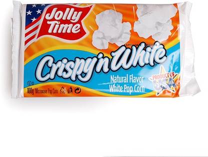 JOLLY TIME Crispy n White - Pack of Two (100 Gm each) Crispy N White Popcorn