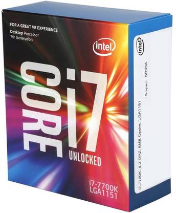 Intel Core i7-7700K 7th Generation 4.2 GHz Upto 4.5 GHz LGA 1151 Socket 4 Cores 8 Threads 8 MB Smart Cache Desktop Processor