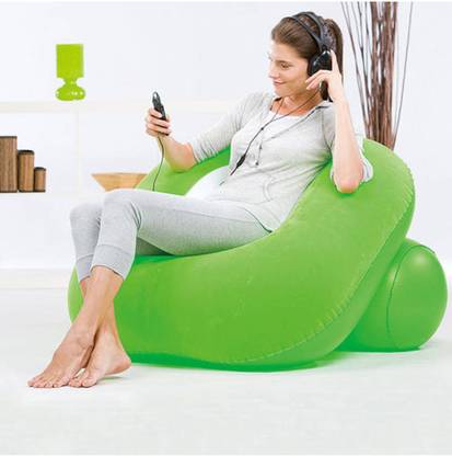 Global Gifts Medium Inflatable Nest Air Chair Bean Bag Chair  With Bean Filling